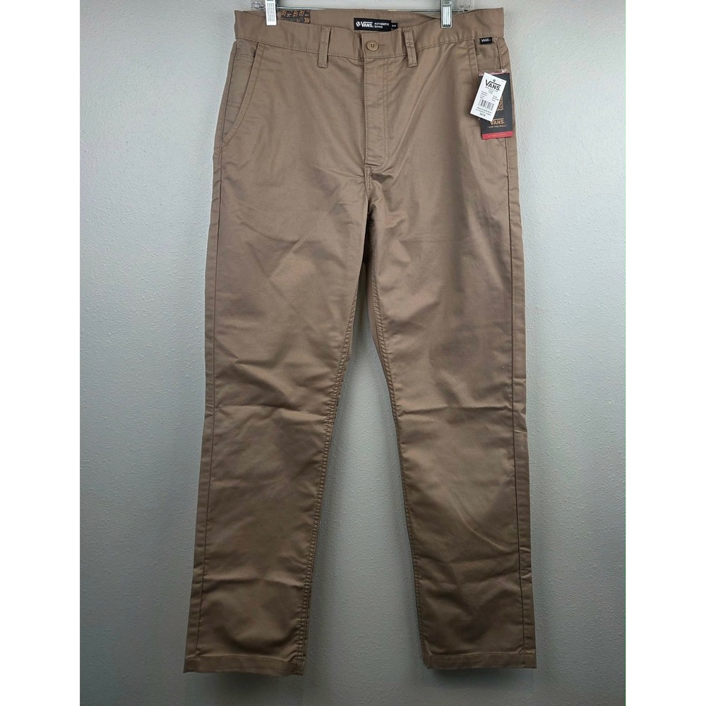 Vans Authentic Chino Relaxed Pants Mens 32x34 Tan Brown New